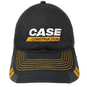 Case Construction Strapback Trucker Hat Black One Size K-Products